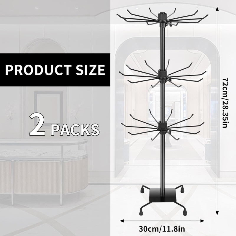 bahforam 3 Tier Spinner Display Rack Retail Display Stand Metal