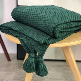 Blanket Thick Knit Throw Blanket All Year Round Blanket Cold Protection Bed Cover Shoulder Knee Nap Blanket for Office Nursery Soft Towel Blanket Thermal Blanket Cover Stylish Scandinavian Bed Throw