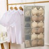 Newraturner Closet Hanging Organizer with Mesh Pockets & Rotating Metal