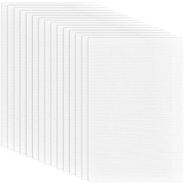craspire Pack of 15 Fursuit Eye Mesh 11.81 x 7.87 Inches White PVC Plastic Net 0.5 mm Hole Waterproof Printable Mesh for Furries Cosplay DIY Craft Prop Making Sculpture Home Decor
