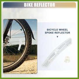 HOPESPANNER Bike Reflectors 5"x0.79"x0.47" Bike Warning Reflector White 1 Pair Vehicle Components