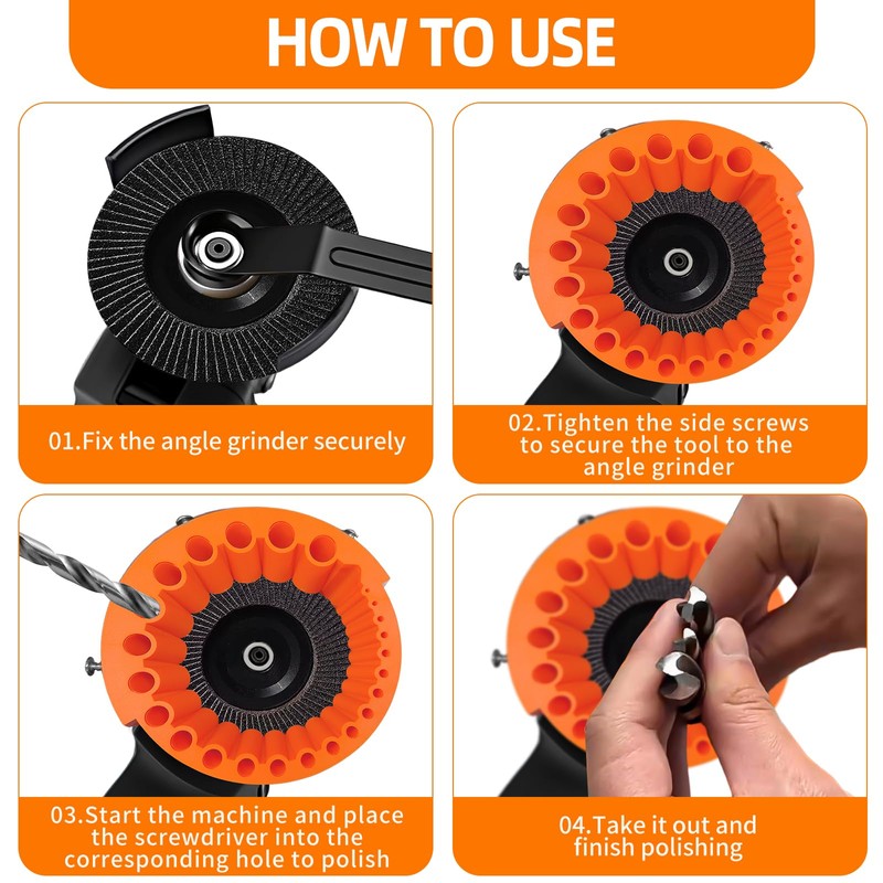 Drill Bit Sharpener Attachment for 125mm Angle Grinders (2-13mm Bits)