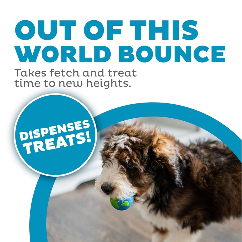 Outward Hound by Planet Dog Orbee-Tuff Planet Ball Blue/Green Treat-Dispensing
