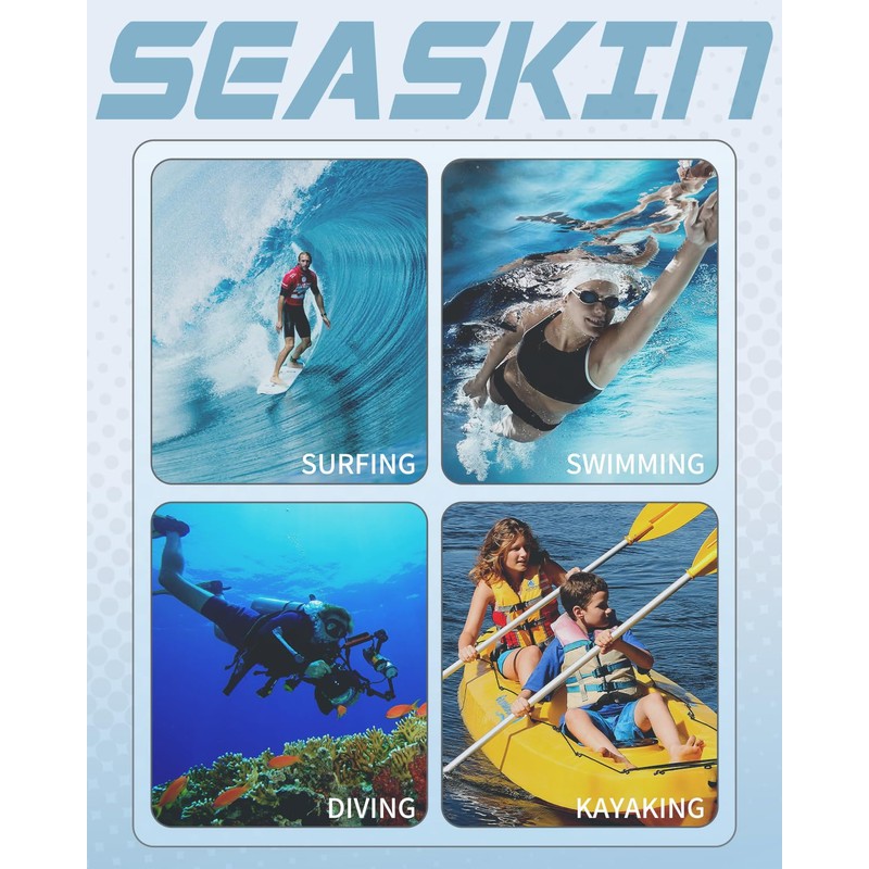 Seaskin 3mm Kids Wetsuit Thermal Swimsuits for Swimming Diving Surfing