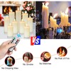 Hanzim Flameless Flickering Battery Operated Candles 9PACK Real Wax Pillar