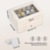 BEWISHOME Watch Case, 20-Slot Watch Box for Men, 2-Layer Watch