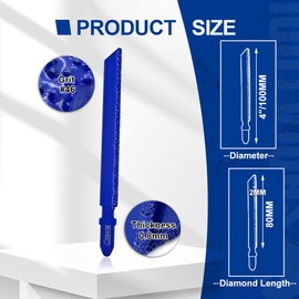 SHDIATOOL Diamond Reciprocating Saw Blades 100 mm Pack of 3 for Fibreglass, Marble, Plastic, Wood