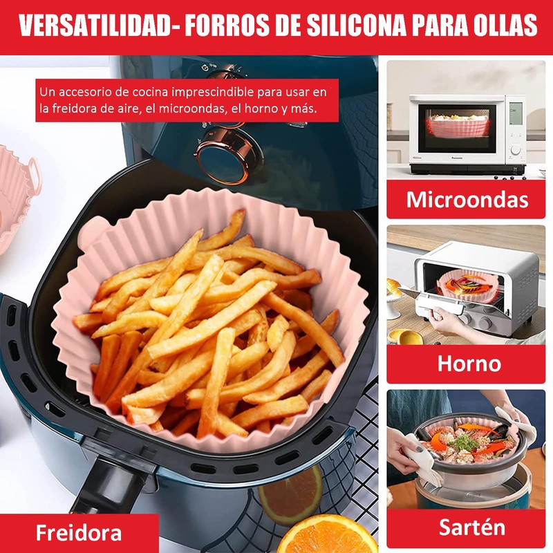 Ausein Paquete de 2 de Silicona para Freidora de Aire,