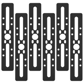 6 Pcs Heavy Duty Metal Mending Plates for Wood, Perforated Brackets with Slots, 7.87x1.4/200x36mm