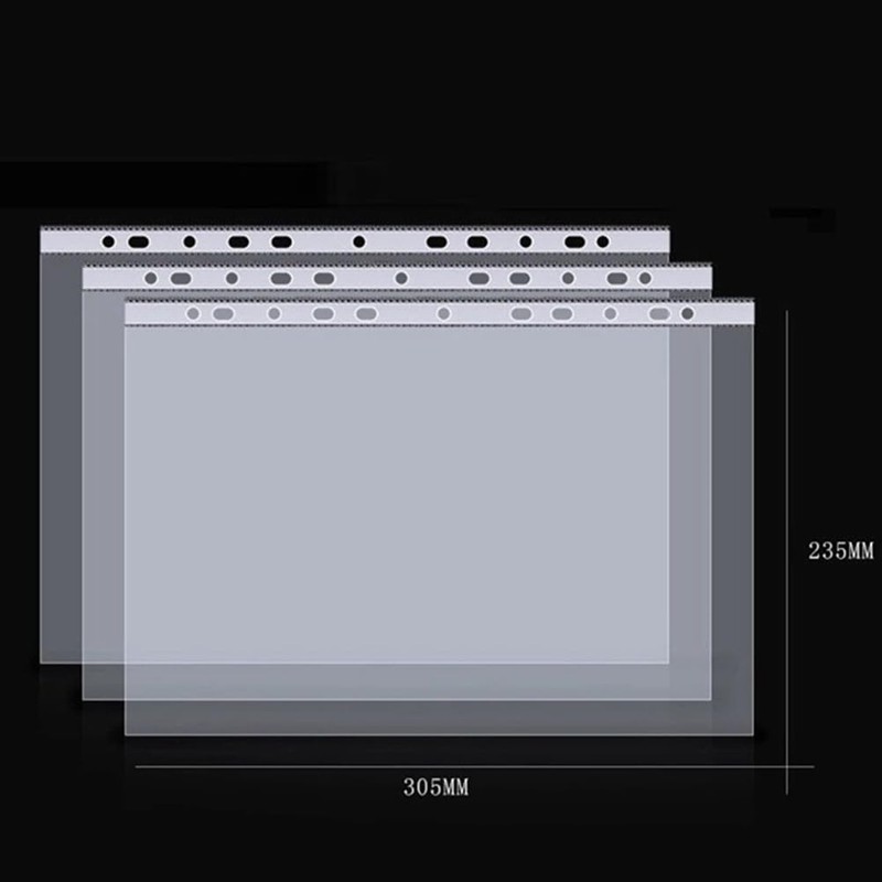 100Pages Sheet Protector 11-Hole Sheet Protector Clear 11-Hole Sheet Protector