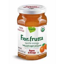 Rigoni di Asiago Fiordifrutta Organic Fruit Spread, Seville Orange, 6 Count