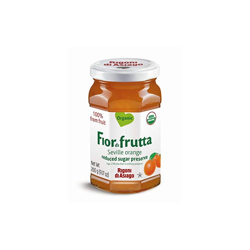 Rigoni di Asiago Fiordifrutta Organic Fruit Spread, Seville Orange, 6