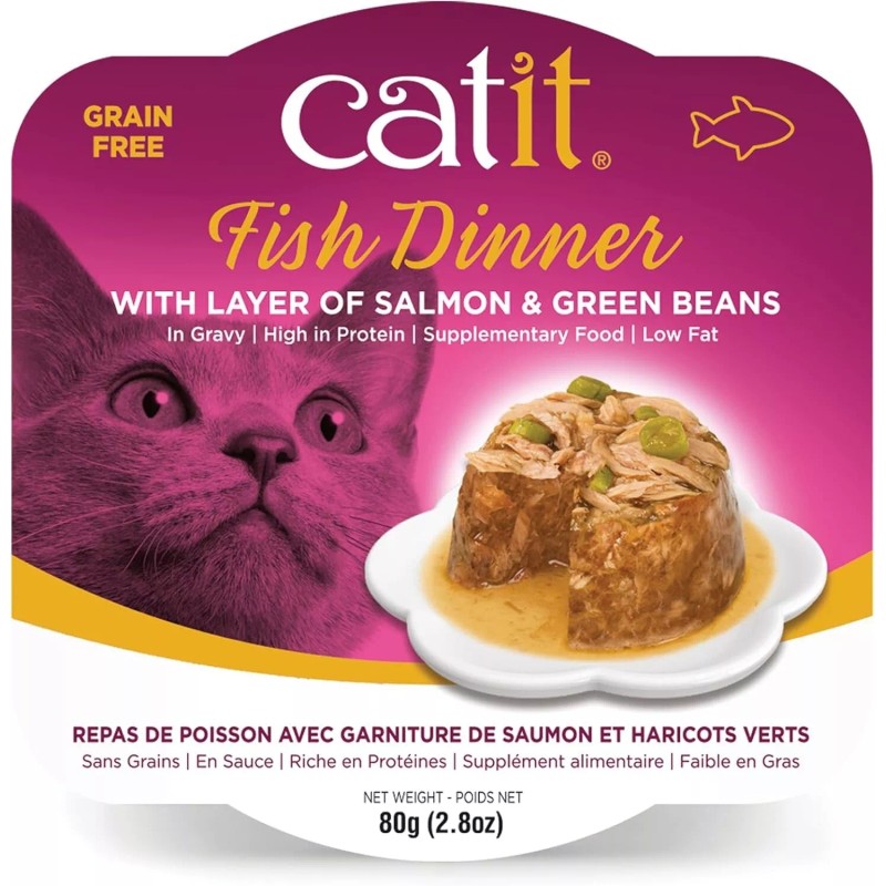 Catit Salmon & Green Beans Dinner - Hydrating Wet Cat