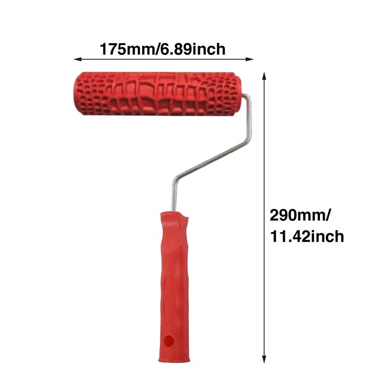 Pattern Paint Roller for Walls, 7 Inch 3D Embossing Rubber