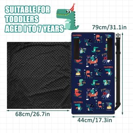 Rongxze Aeroplane Seat Extension Children, 79 x 44 cm, Foldable Children's Aeroplane Footrest with Storage Bag, Portable Foot Hammock Aeroplane for Children, Short Trip Aeroplane Travel Accessories