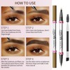 2-Prong Magic Eyebrow Pencil - Black Eyebrow Pen - Waterproof