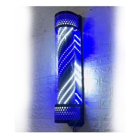 WEUMNV 35.4 Colorful Rotating LED Salon Light, Barber Pole,Barber Poles Outdoor,Barber Shop Signs Pole Rotating Illuminated Light Hair Salon Shop Beauty Sign,Wall-Mounted,Outdoor rain-Proof…