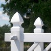 3.5 x 3.5 in. Sq Gothic Vinyl Post Cap, White,