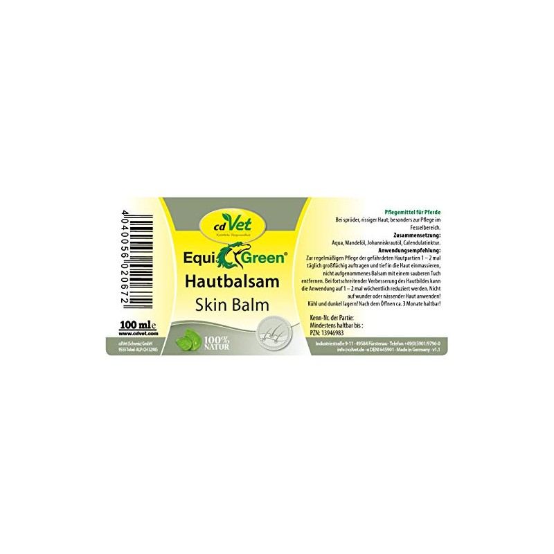 cdVet 2067 Equi Green Skin Balm 100ml