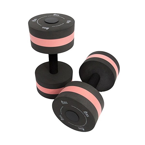 RISE Aquatics Dumbbell Set - Provides Resistance for Water Aerobics Fitness and Pool Exercises