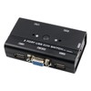 Ieron 2 Port VGA KVM Switch with 2 KVM Cables