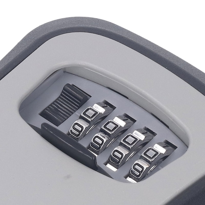 Key Lock Box Curved Aluminum Alloy Large Size Grey Wall