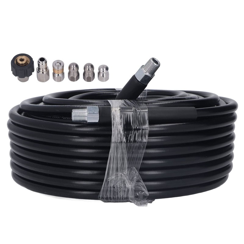 Leapiture 5800PSI 1/4 Inch High Pressure Sewer Jet Hose 100ft