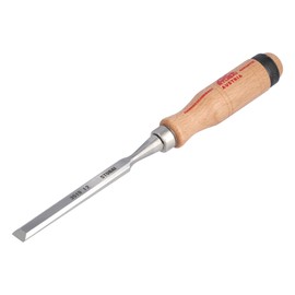 STUBAI Stemmeisensatz Stechbeitel Set mit Holzgriff aus Rotbuche, 4-teilig (12,16,20,24 mm), Stemmeisen zur präzisen Bearbeitung von Holz hochwertiges Werkzeug für Schreiner Tischler Heimwerker