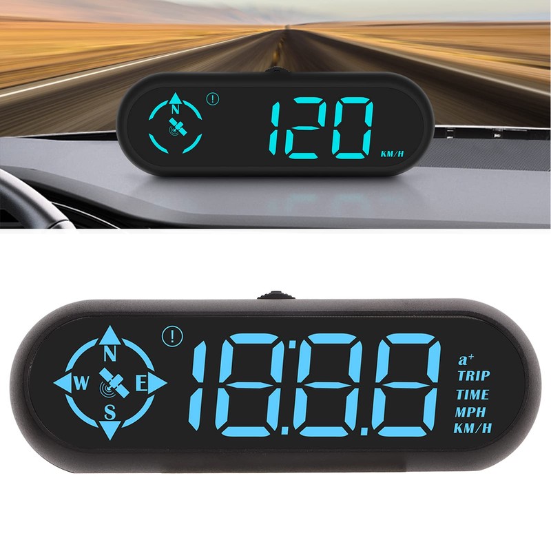 Car HUD Display, Car HUD Digital Display, Speedometer, Odometer, Compass,