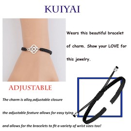 KUIYAI Love My Tribe Gift Best Friends Gift Knot Charms Bracelet Friendship Gift Memorial Graduation Gift Mom Dad Day Gift (LoveMyTribeKnotBC)