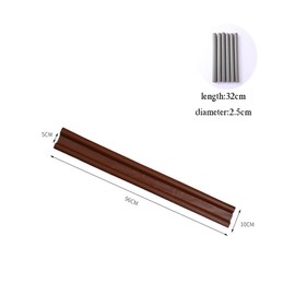 LALOCAPEYO 1 Pack Under Door Draft Stopper, Washable Removable Double Side Weather Stripping Window Breeze Blocker Adjustable Sweeps （96CM） (Brown)