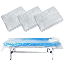 Solvanta 100 Pcs Disposable Waterproof Sheets 90x180cm Waterproof Bed Cover Vinyl Massage Bed Cover for Beauty Care Salon