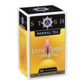 Stash Herbal Tea - Lemon Ginger Sharpness 20 foil tea bags (Pack of 8)