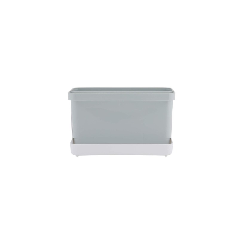 axentia 130669 Caddy Sink Organiser for Kitchen, Plastic, Grey/White, Approx.