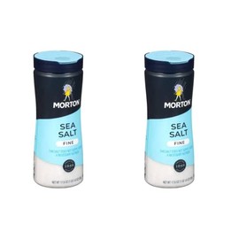 Morton Sea Salt, Fine, 17.6 Ounce 2 Pack