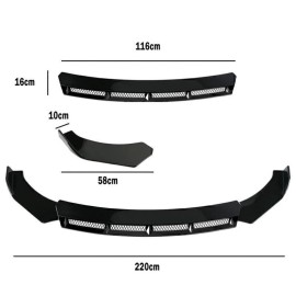 For Ford Explorer XLT ST Platinum Glossy Front Bumper Lip Spoiler Splitter Kit