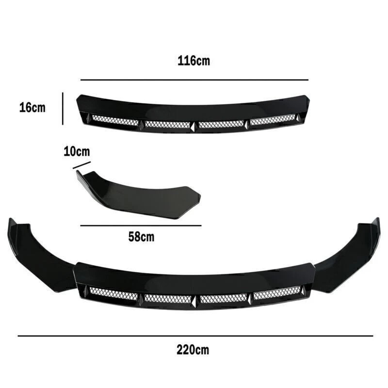 For Ford Explorer XLT ST Platinum Glossy Front Bumper Lip