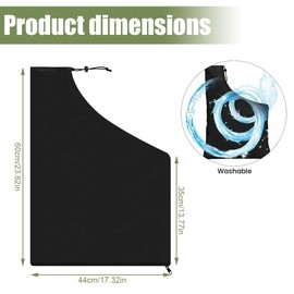 EOYVAIL Leaf Blower Accessories & Leaf Vacuum Accessories, Leaf Blower Bag, Vacuum Leaf Blower Bag, Leaf Blower Bag with Drawstring, Adjustable Collection Bag, 60 cm (Black)