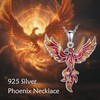 CUPENDA Phoenix Necklace S925 Sterling Silver Rising Phoenix Pendent Jewelry