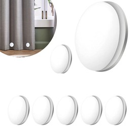 rflaueo 6 Pairs Magnetic Curtain Weights Plastic Covered Heavy Duty No Sew Shower Curtain Magnets Bottom Drapery Weight For Outdoor Curtains Tablecloth To Stop From Blowing(U95-6)