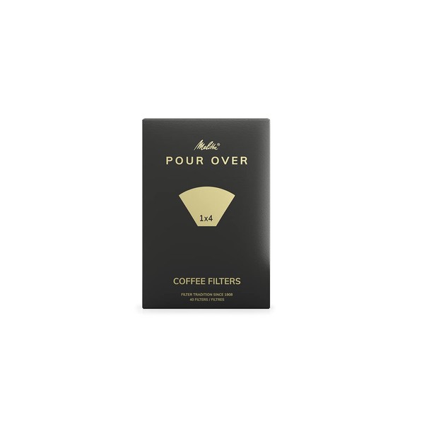 Melitta® 6766276 Filter Bags® Pour Over ,White,1x4®, Pack of 40