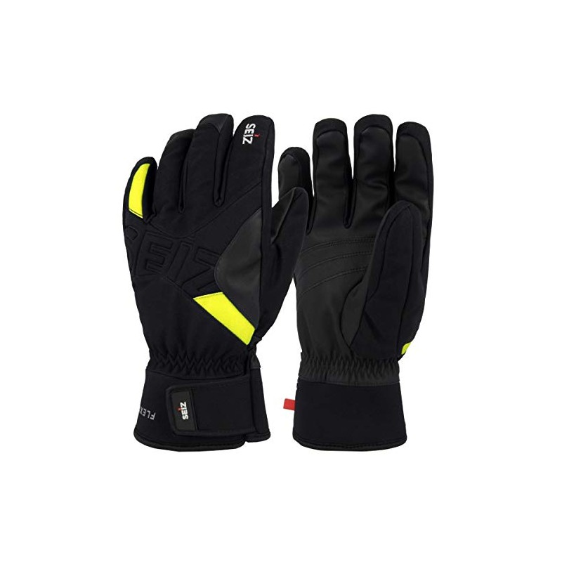 SEiZ Unisex Adult Gloves Flexible Black 6.5