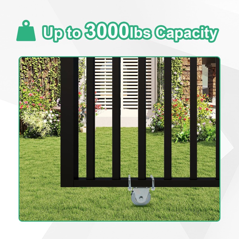 Heavy Duty 4" V-Groove Slide Gate Wheel Kit,3000lbs Capacity, Dual