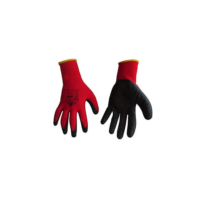 ACTIVE GEAR Work Gloves, Safety PROTECTIVE GLOVE, XL, Red, 8