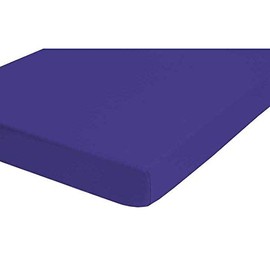 Traumhaft Schlafen Castell Designer Bedding, 0077113 Jersey Stretch Fitted Sheet (Mattress Height Max. 22 cm) 1 x 140 x 200 cm - 160 x 200 cm, Dark Blue