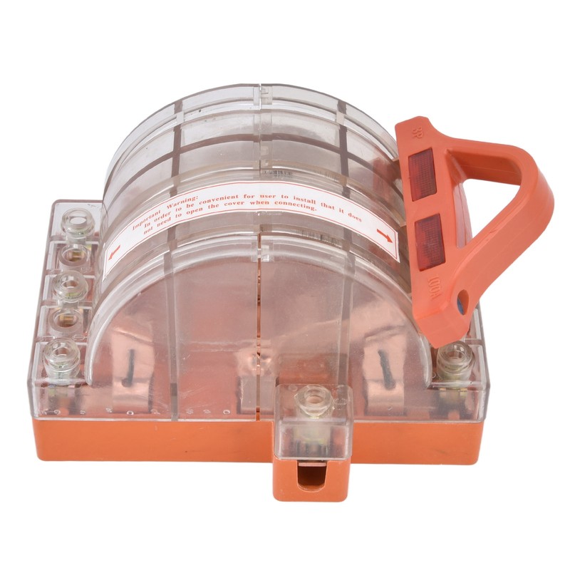 Disconnect Knife Switch Full Copper Transparent Shell 3 Pole Double