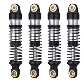 Runup RC Aluminum Alloy Shock Absorber for 1/18 RC Crawler TRX4M Bronco Defender Upgrade Parts (Black)