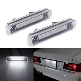 NP Error Free White LED License Plate Light for M-erc-edes for B-enz SL Class R129 1989-2001 E-Class S124 1985-1996 Pack of 2