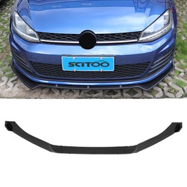 SCITOO Glossy Black PP Front Bumper Body Kit Spoiler Chin Spoiler Front Bumper Lip Fit for 2014-2020 for Volkswagen Golf GTI MK7