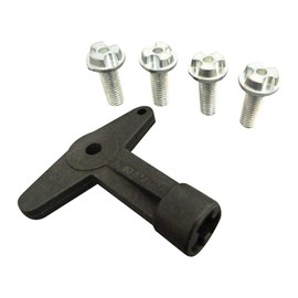 ESC Auto Parts ESP501 Alloy Wheel Centre Cap 22.3 mm Screws Bolts with Key 7700422600 Compatible With Renault